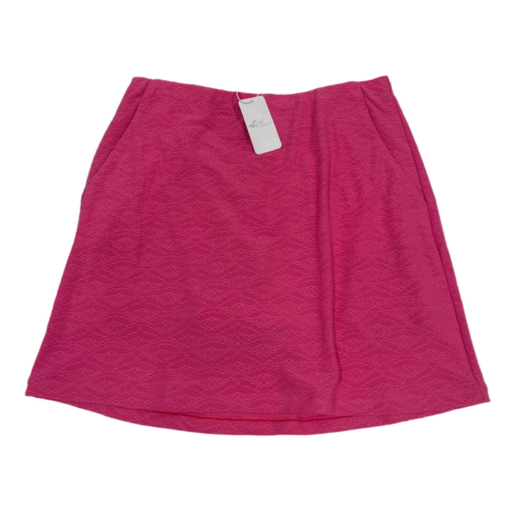 Greg Norman 17" Scalloped Eyelet Skort - Flora Pink - Medium - Skorzie