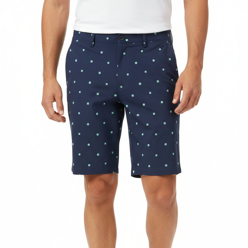 Straight Down Declan Print Shorts (10") - Navy - Size 32 - Skorzie