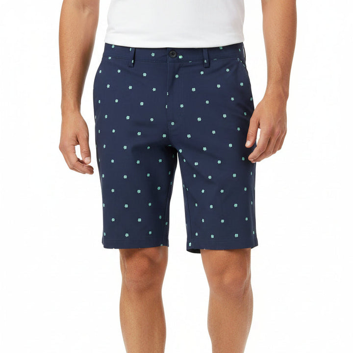 Straight Down Declan Print Shorts (10") - Navy - Size 32 - Skorzie