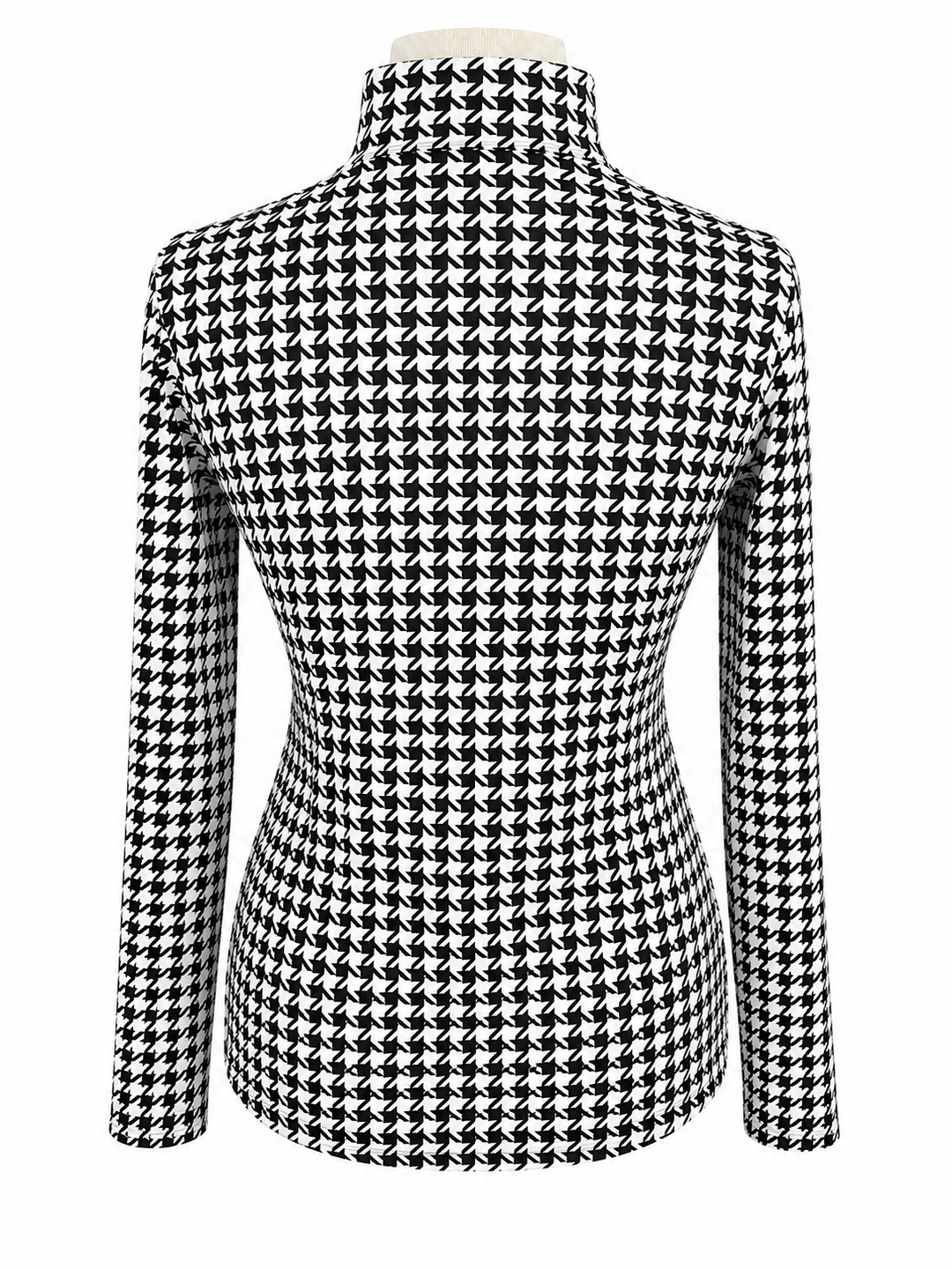 G-Lifestyle Long Sleeve Quarter Zip Top - Houndstooth - Small