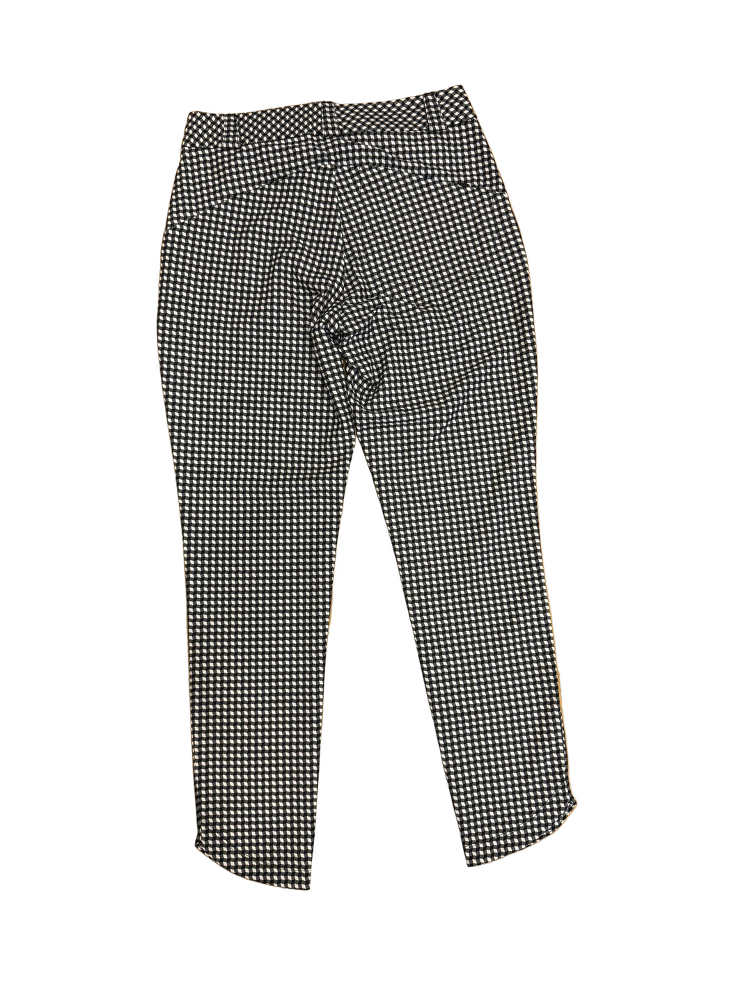 Peter Millar Surge Gingham Print Performance Ankle Golf Pants - Black/White - Skorzie