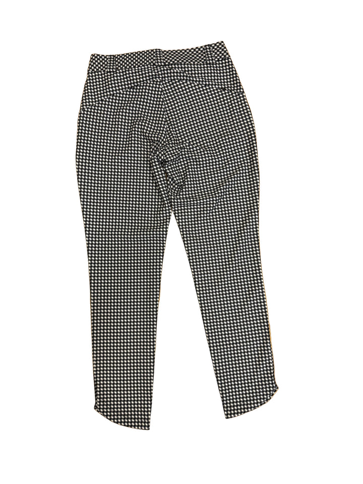 Peter Millar Surge Gingham Print Performance Ankle Golf Pants - Black/White - Skorzie