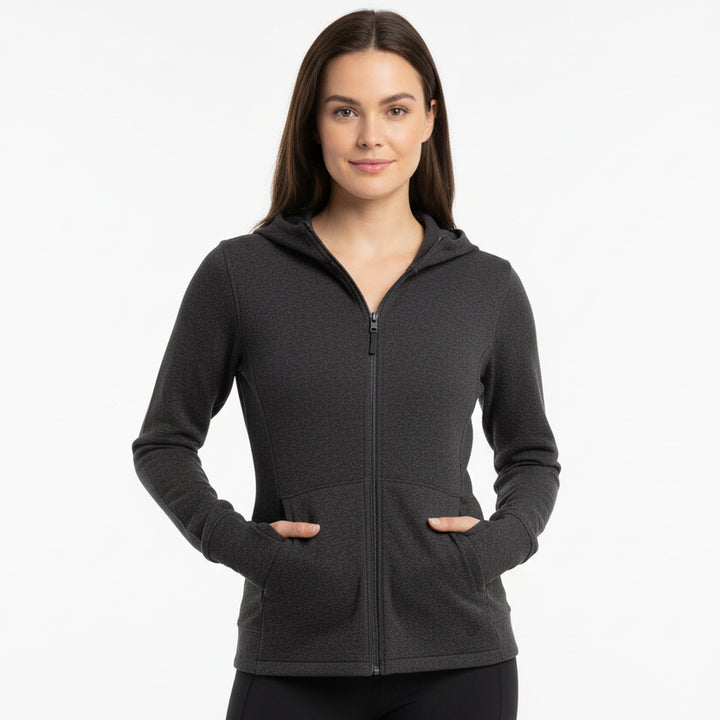 Straight Down Women's Hooded Jacket Highland Charcoal Size S