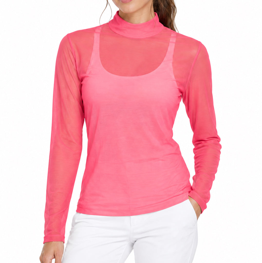 Jamie Sadock Women's Golf Top Sunsense Mock L/S Venus Size M (FINAL SALE ITEM)