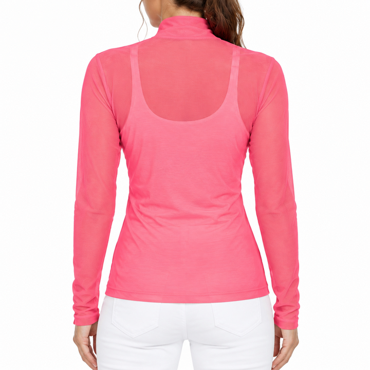 Jamie Sadock Women's Golf Top Sunsense Mock L/S Venus Size M (FINAL SALE ITEM)