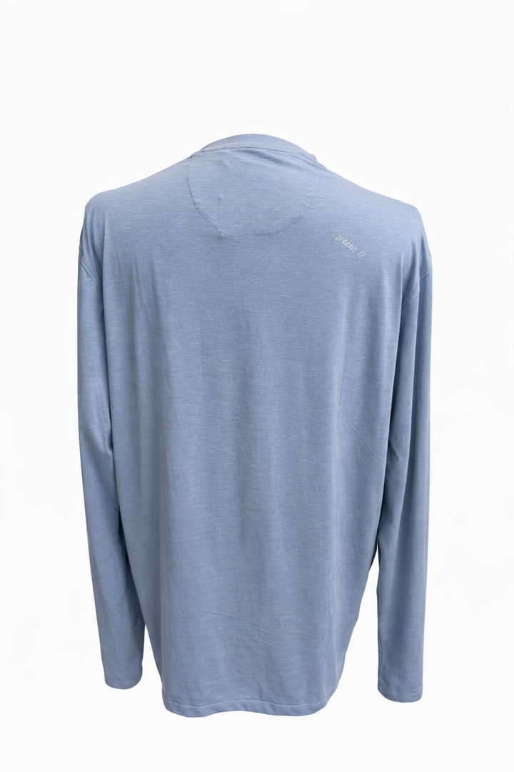 Johnnie-O Basin Performance UPF Long Sleeve Sun Shirt - Tide - Large - Skorzie