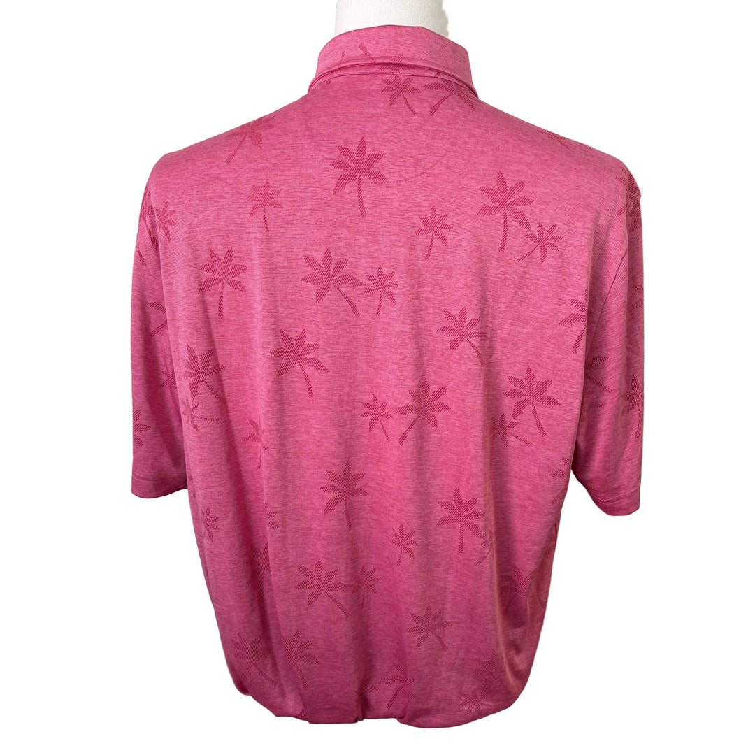 Greg Norman Royal Palm Knit Polo - Lobster - Large - Skorzie