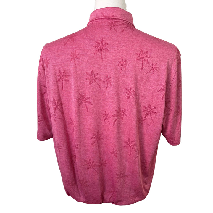 Greg Norman Royal Palm Knit Polo - Lobster - Large - Skorzie