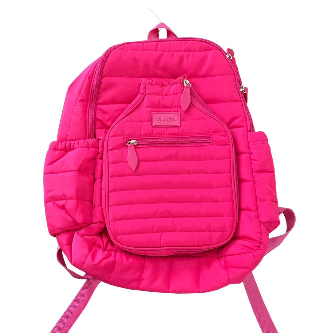 Ame & Lulu Pickleball Time Backpack - Hot Pink Puffer - Skorzie