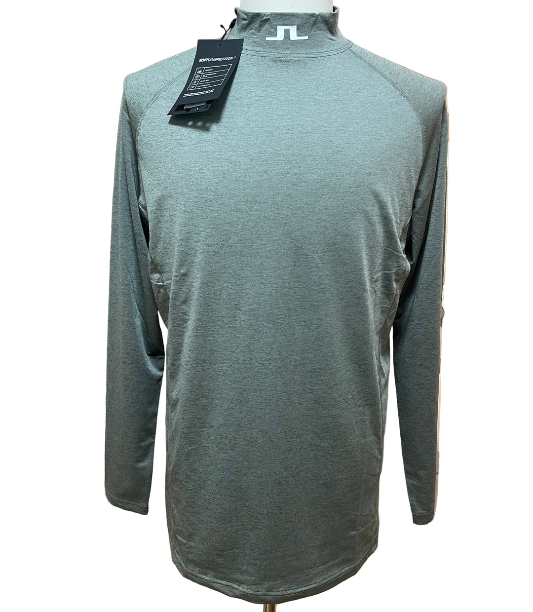 J.Lindeberg Aello Soft Compression Top - Forest Green Melange - X-Large - Skorzie