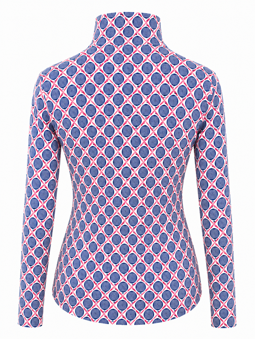 SanSoleil SolCool Print Mock Zip Top -  Golf Pattern