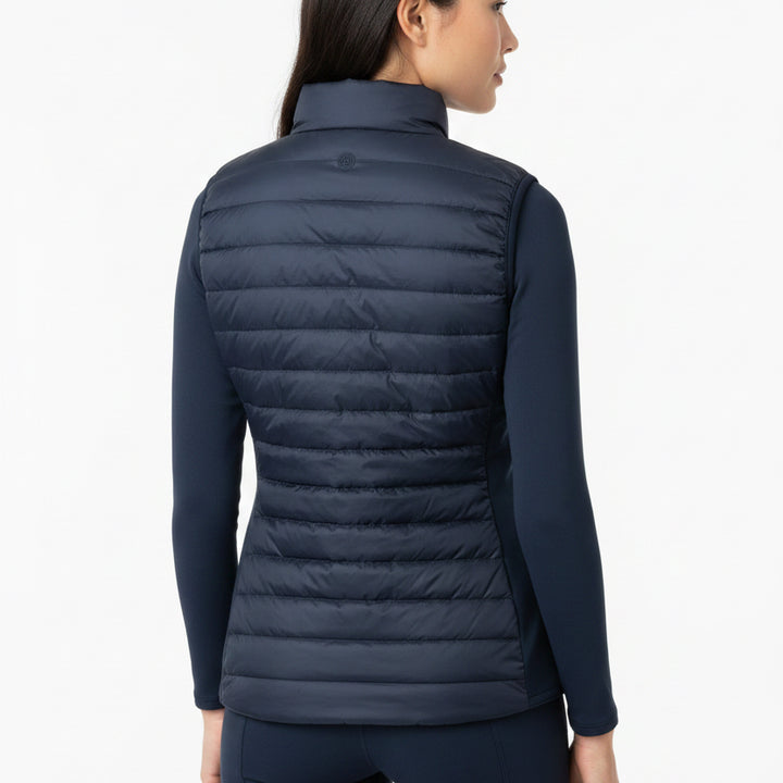 G/FORE Women's Quilted Vest V-Down Stretch Tech Interlock (w/ logo) Twilight Size S