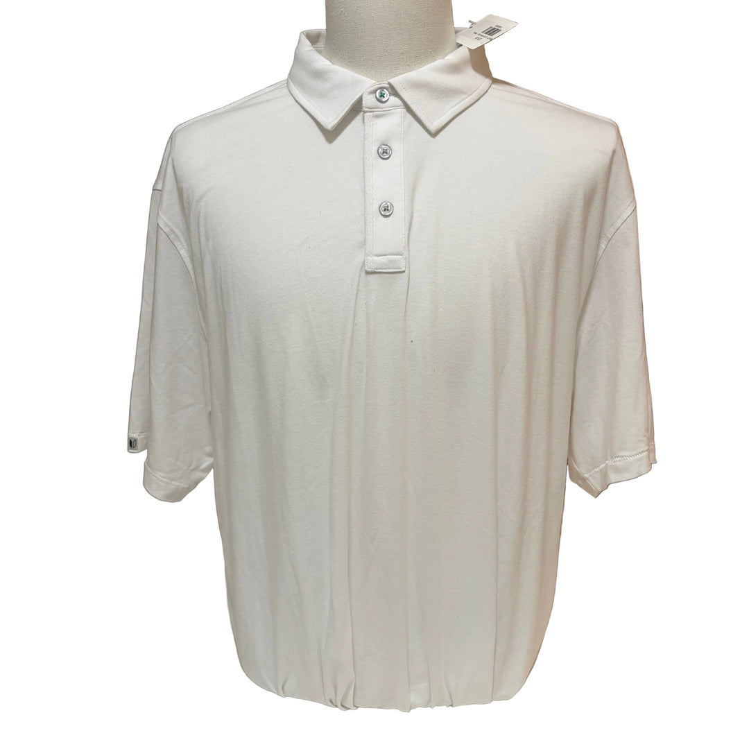 Linksoul Buttoned Polo (w/ logo) - White - XX-Large - Skorzie