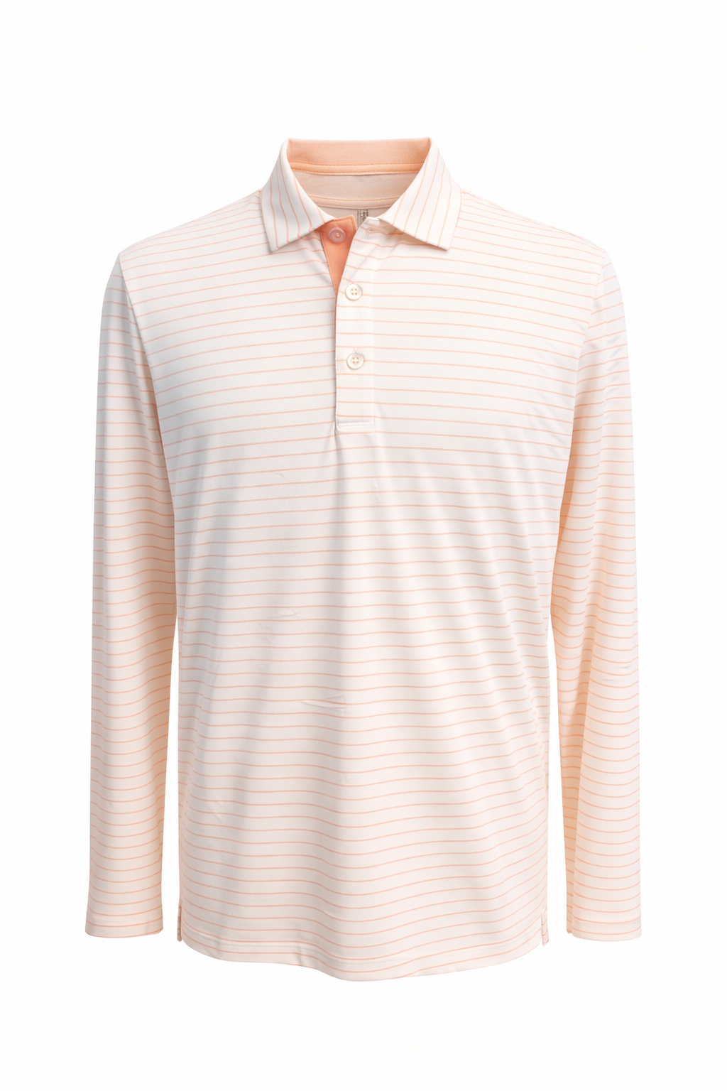 SanSoleil TEK-ICE L/S STRIPE POLO -  WHITE/MELON - Skorzie