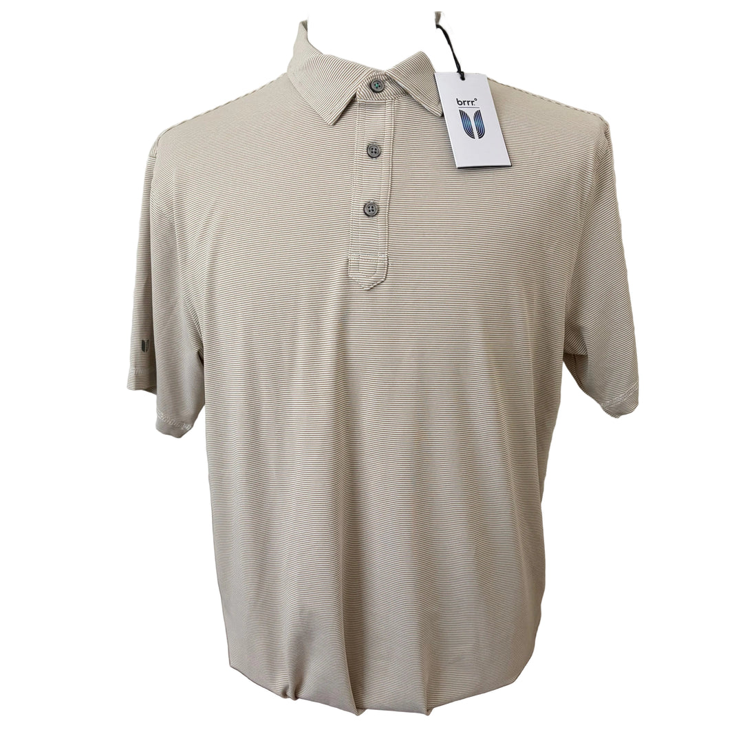 Linksoul Monterey Microstripe Performance Polo (w/logo) - Ballast - Skorzie