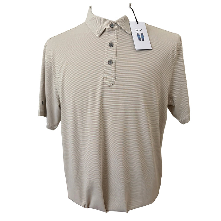 Linksoul Monterey Microstripe Performance Polo (w/logo) - Ballast - Skorzie