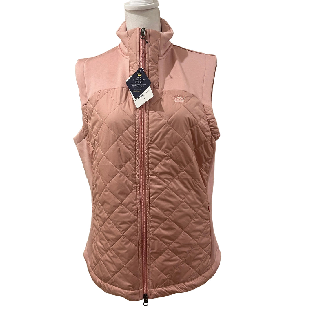 Kastel Denmark Quilted Full Zip Vest - Light Pink - Skorzie