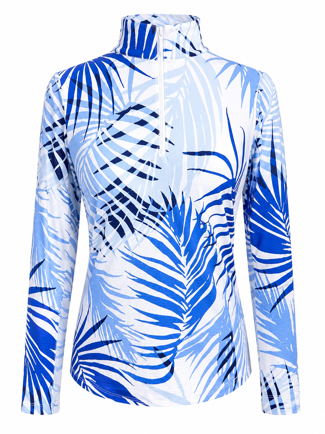 G-Lifestyle Long Sleeve Quarter Zip Top - Palm Beach Blue