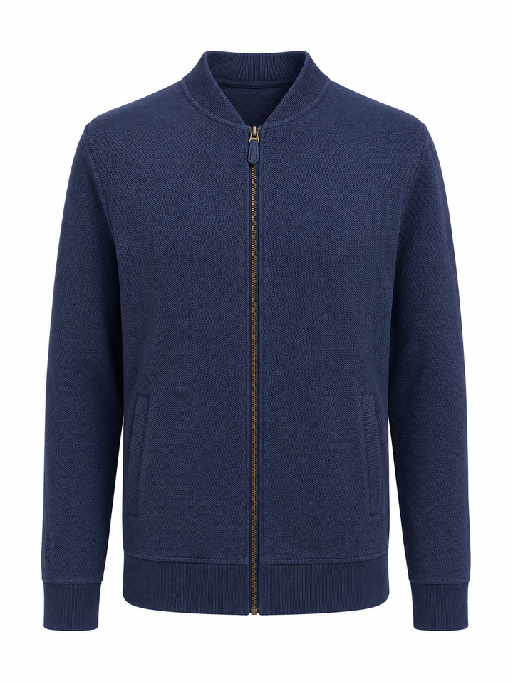RLX Men's Full Zip Sweater (w/logo) - Blue - Medium - Skorzie