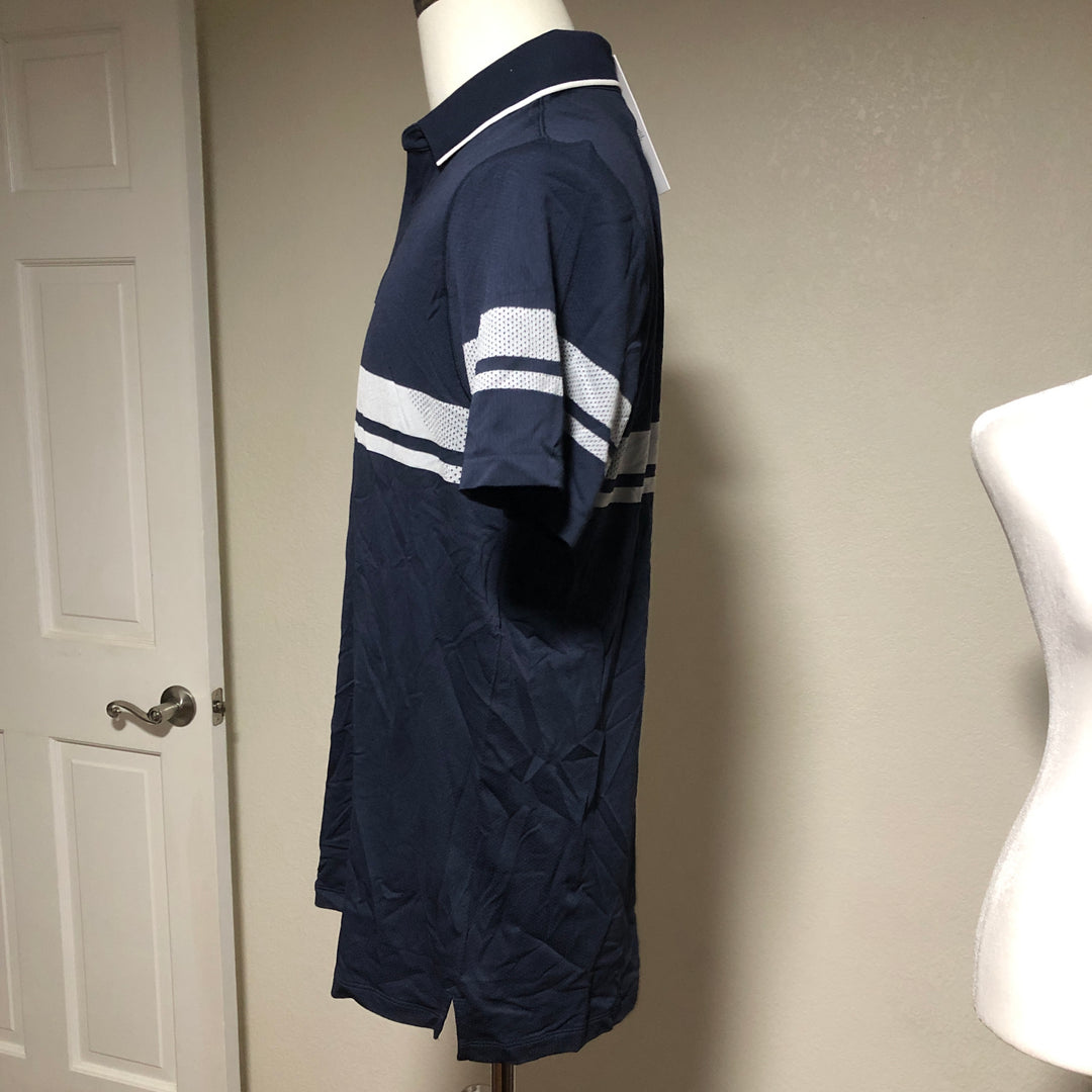Wilson Players Seamless Polo - Navy/Grey Stripe (POS ONLY) - Skorzie