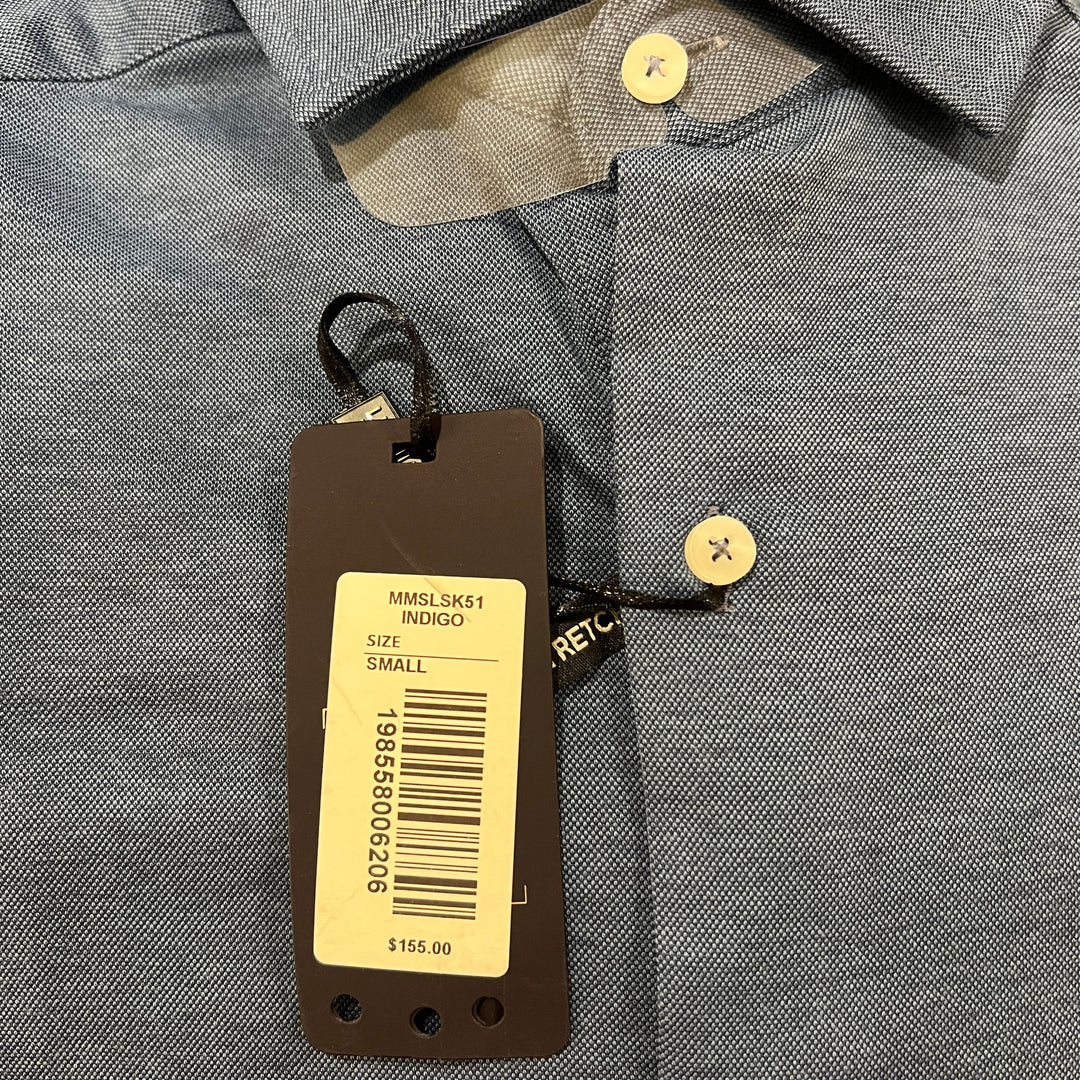 Luchiano Visconti Men's Shirt Azienda Knit Indigo Size S