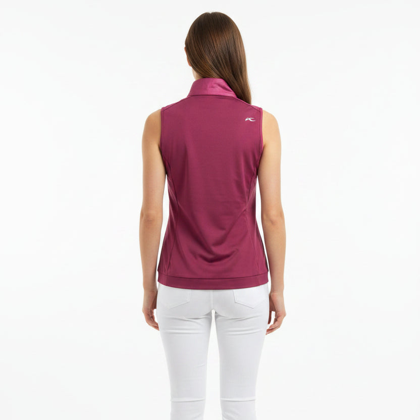 KJUS Women's Golf Vest Retention (w/logo) Deep Ruby/Atlanta Blue Size S