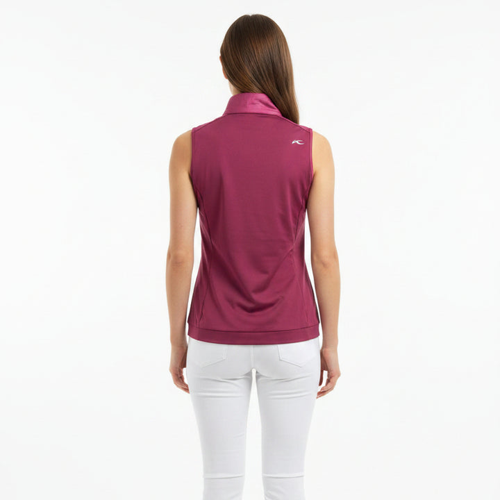 KJUS Women's Golf Vest Retention (w/logo) Deep Ruby/Atlanta Blue Size S