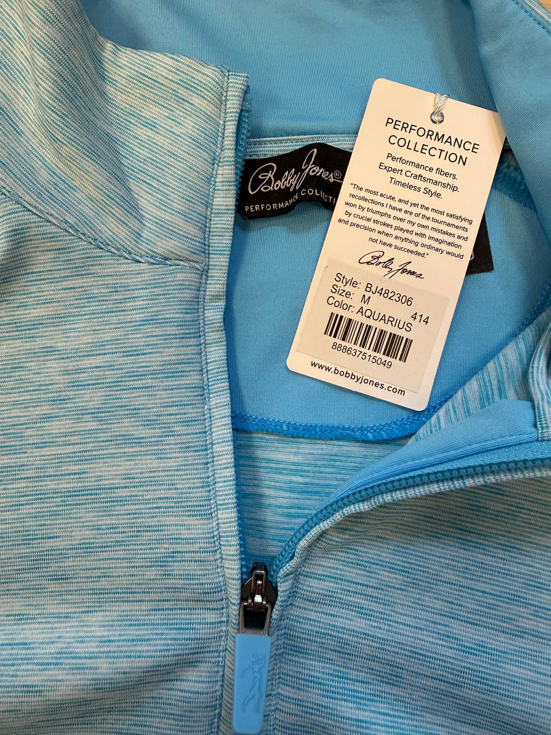 Bobby Jones Performance Quarter-Zip - Aquarius - Large