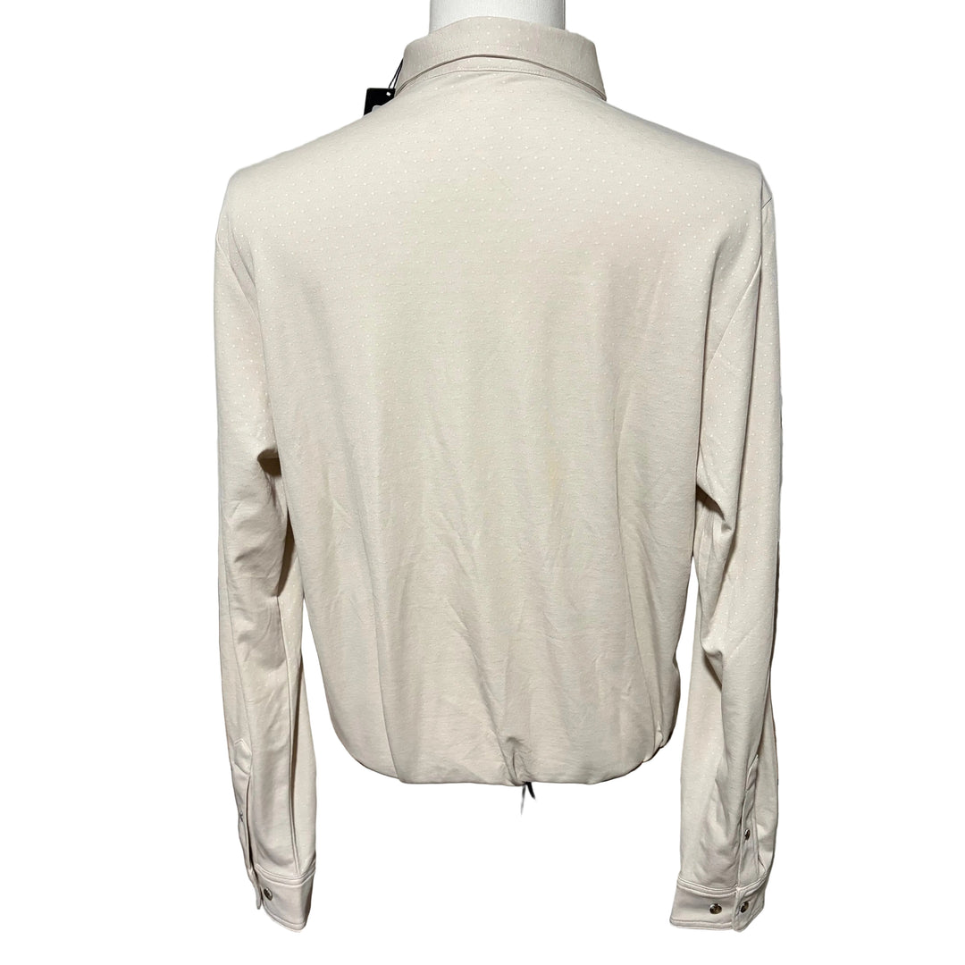 Travis Mathew Handsome Town L/S Polo (w/logo) - Italian Sand - Large - Skorzie