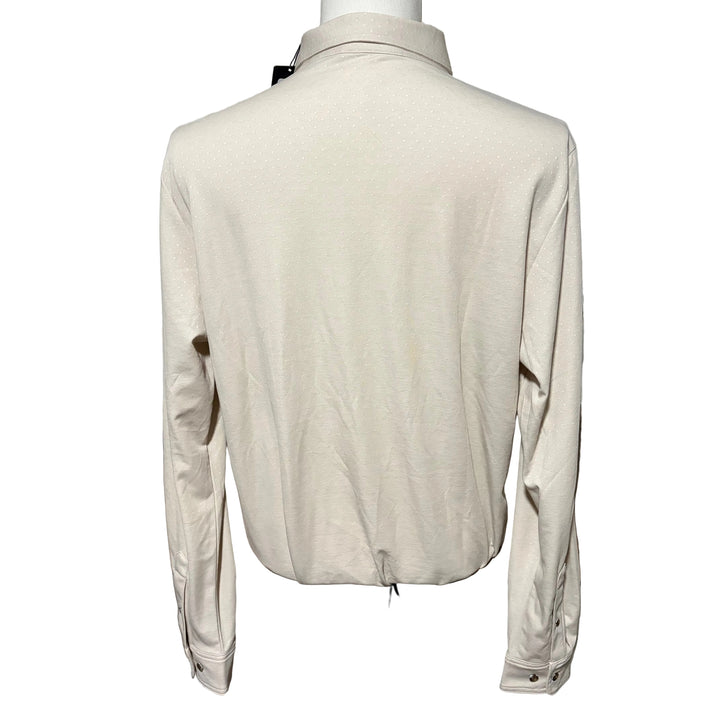 Travis Mathew Handsome Town L/S Polo (w/logo) - Italian Sand - Large - Skorzie