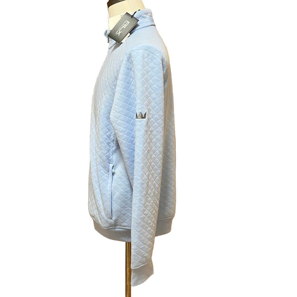 RLX Classic Fit Quilted Double-Knit Pullover (w/ logo) - Sky Blue - Medium - Skorzie