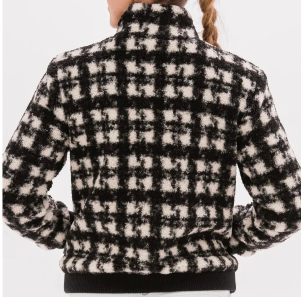 Foray Golf Fleece Jacket - Cream Black - Skorzie