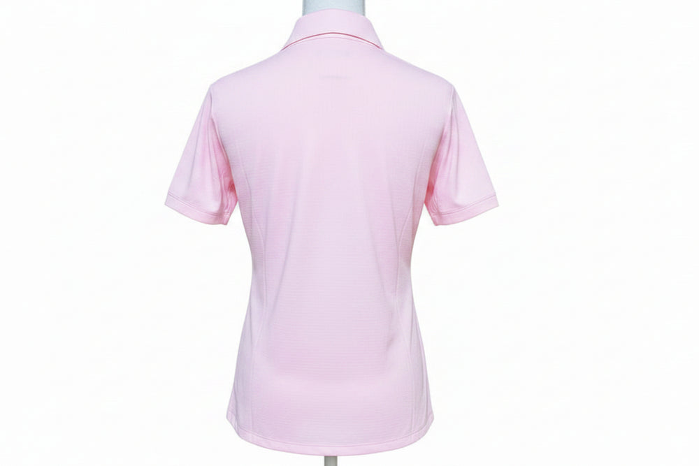 IBKUL Short Sleeve Mock Neck Top - Candy Pink - Small - Skorzie