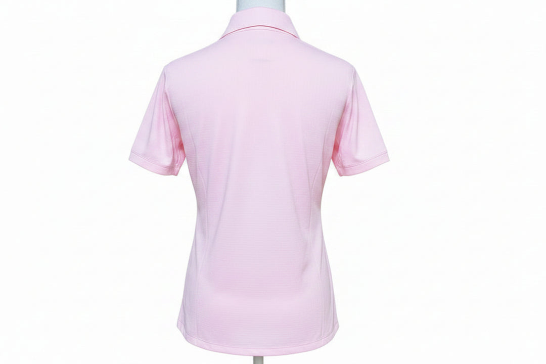 IBKUL Short Sleeve Mock Neck Top - Candy Pink - Small - Skorzie