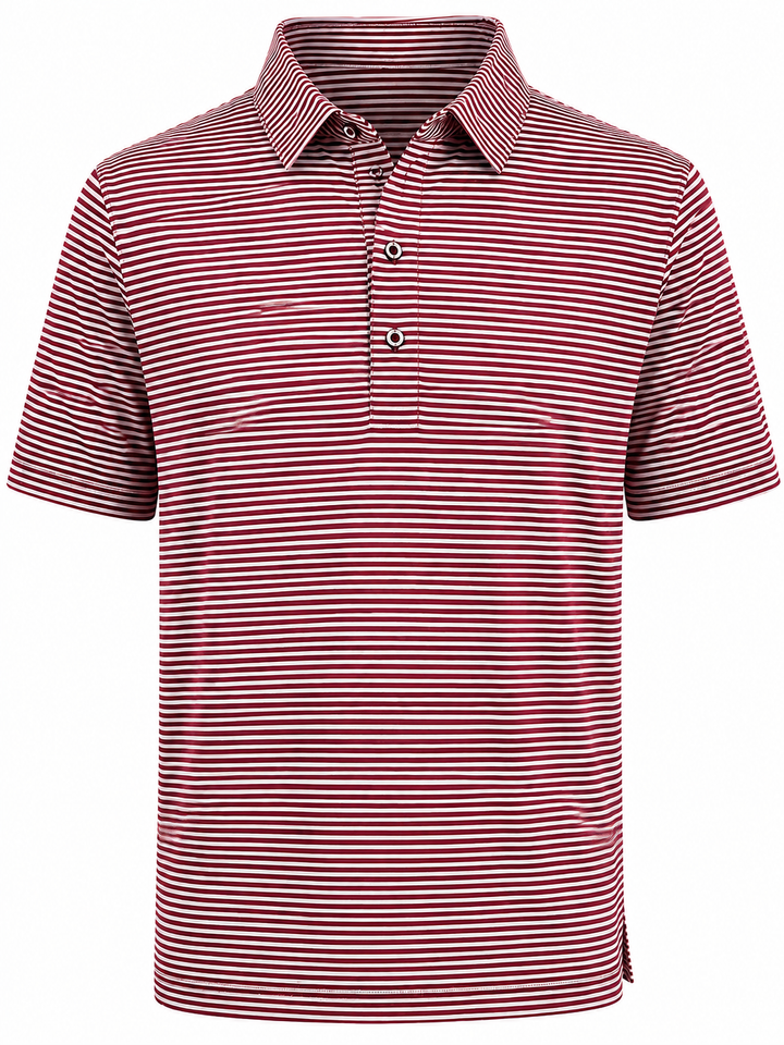 Bobby Jones Performance Tonal Striped Polo - Burgundy - Large