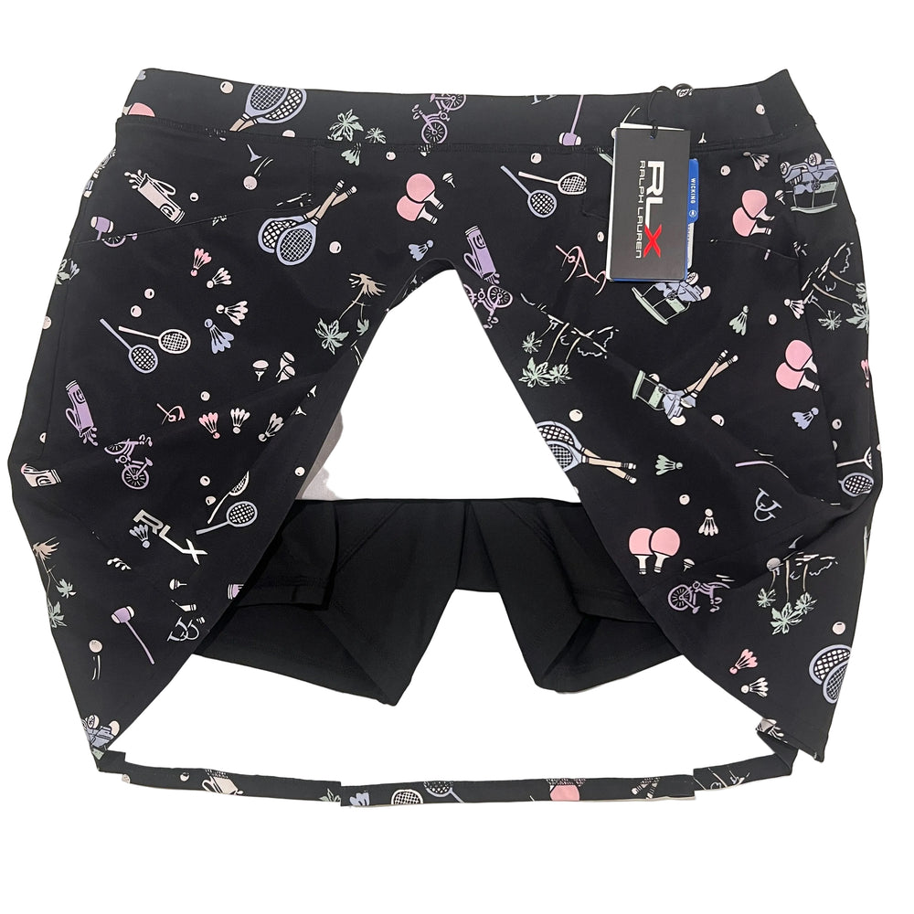 RLX Sports Printed Skort (14.5") - Black - Large - Skorzie