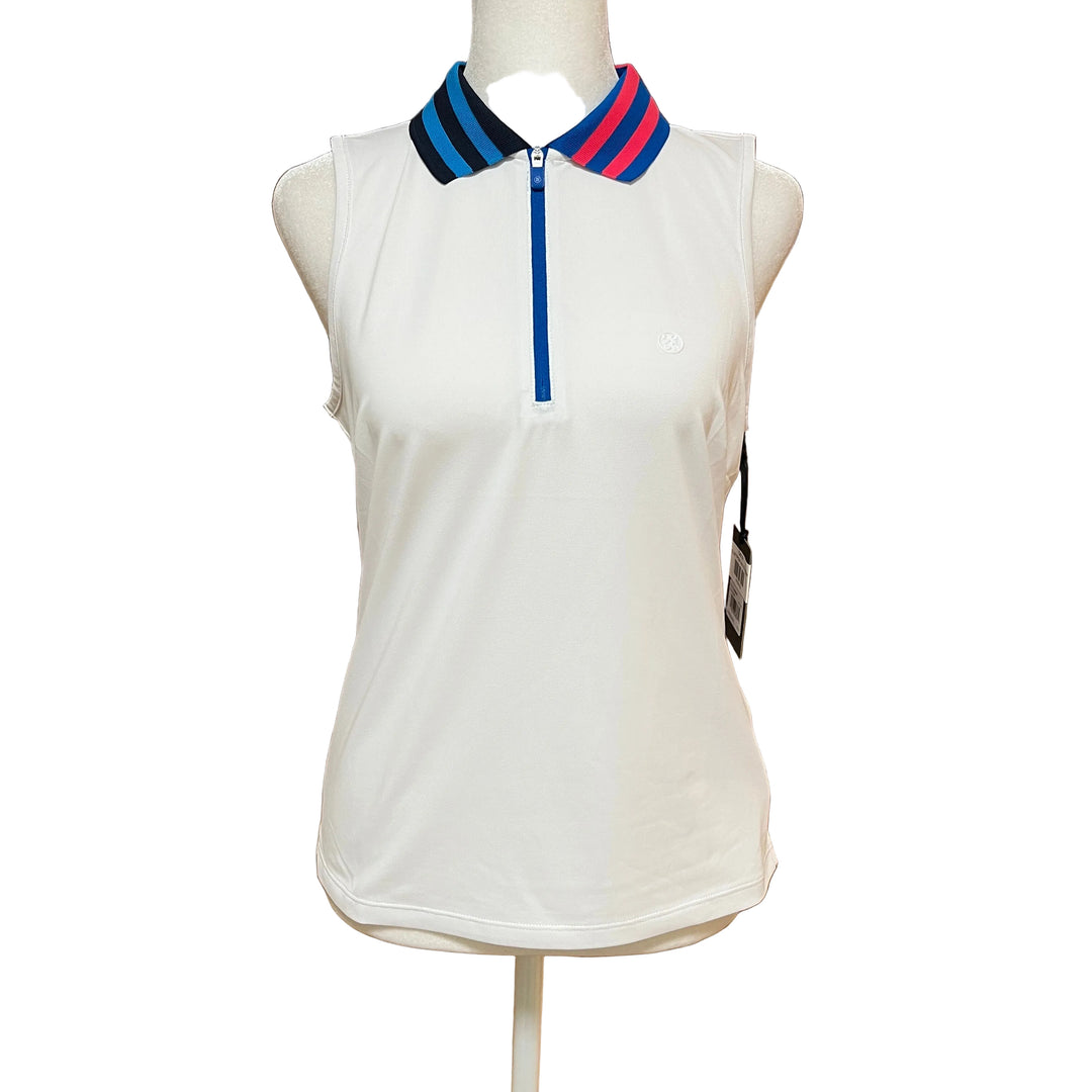 G/FORE Tech Pique 1/4 Zip Polo (w/ logo) - White - X-Small - Skorzie