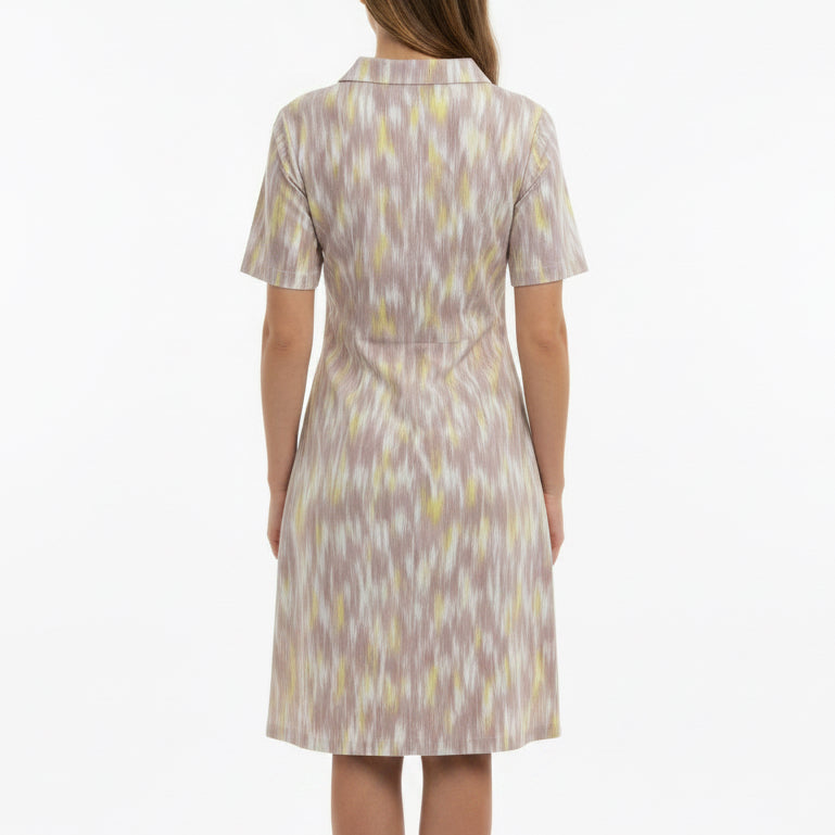 MDC Women's Golf Dress Ikat Print 35" Toffee