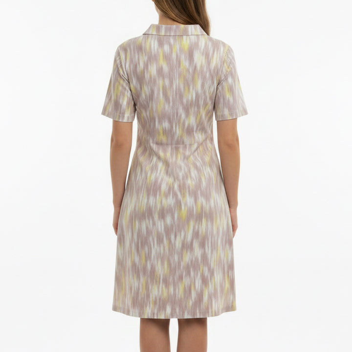 MDC Women's Golf Dress Ikat Print 35" Toffee