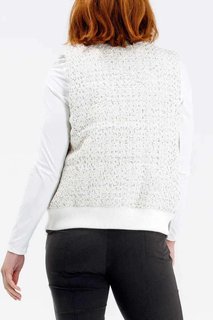 Foray Golf Boucle Vest - White/Black - Skorzie