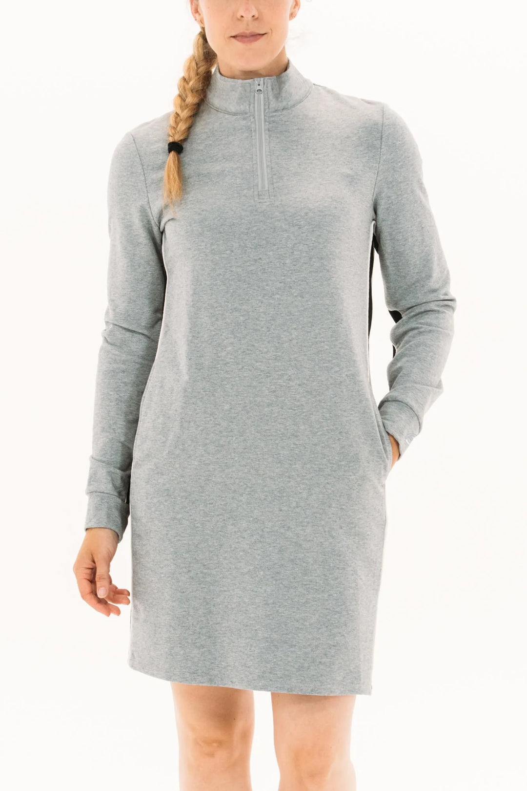 Foray Golf French Terry Dress - Grey - Skorzie