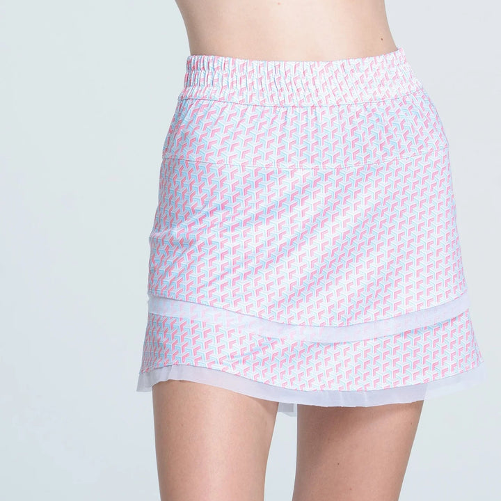 Lucky In Love Groovy Skort 15.75" - White - Skorzie