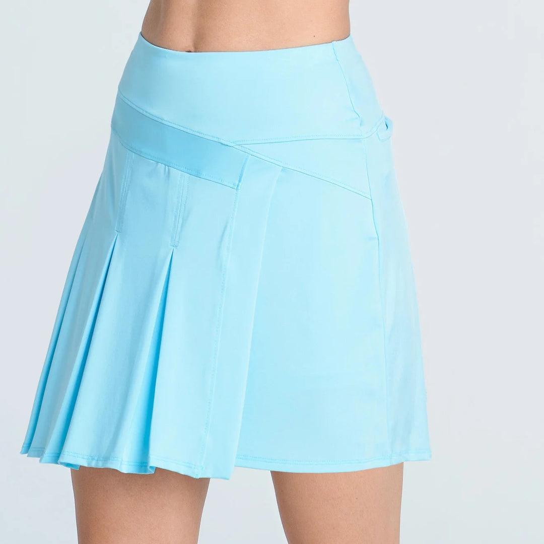 Lucky In Love Retro Wrap Skort 17.5" - Blue - Skorzie