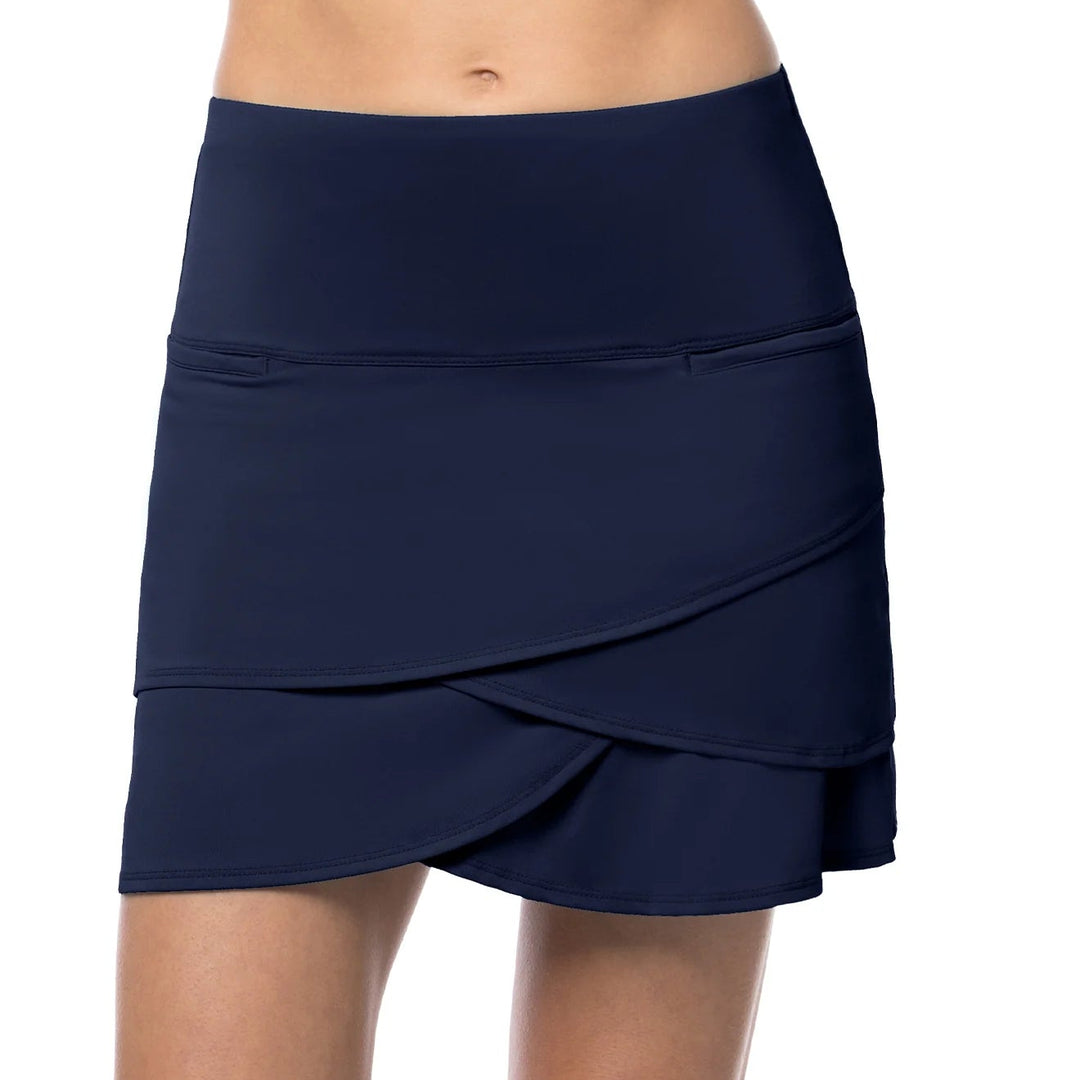 Lucky In Love Scallop Skort 15.5" - Midnight - Skorzie