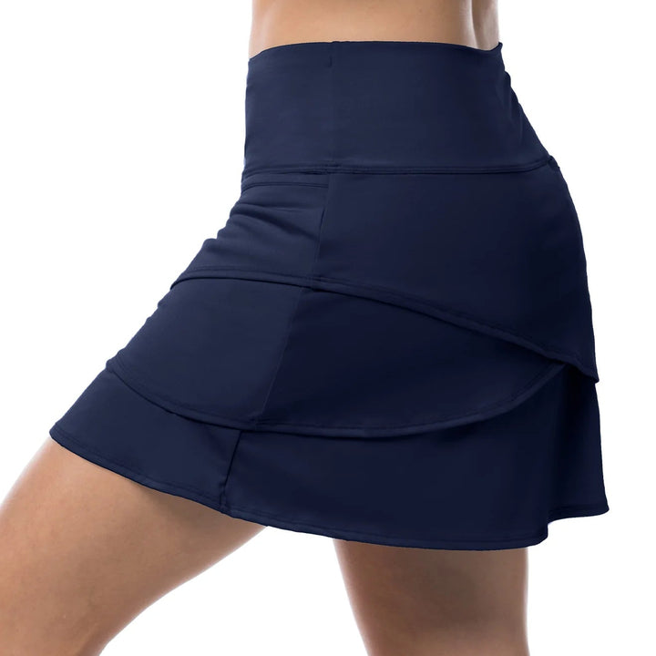 Lucky In Love Scallop Skort 15.5" - Midnight - Skorzie