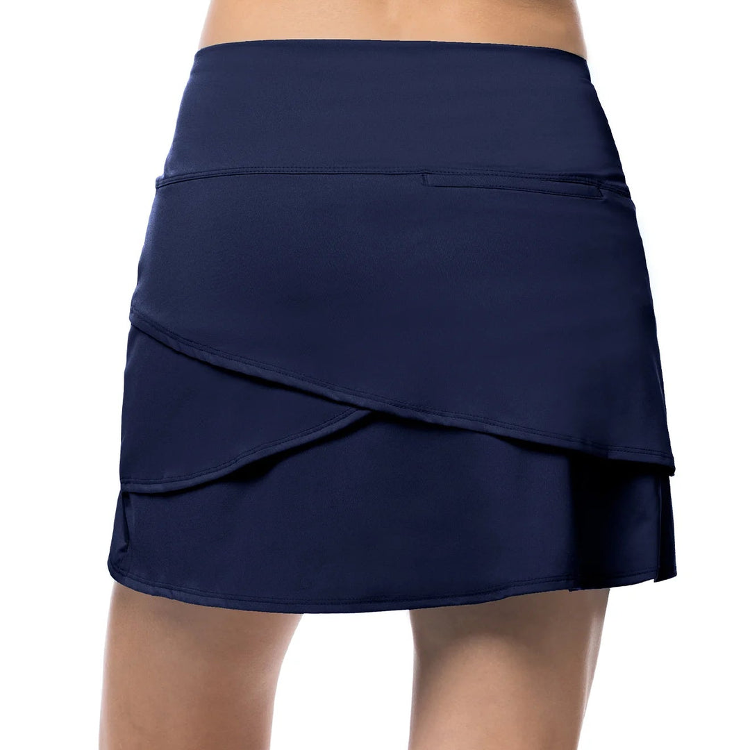 Lucky In Love Scallop Skort 15.5" - Midnight - Skorzie