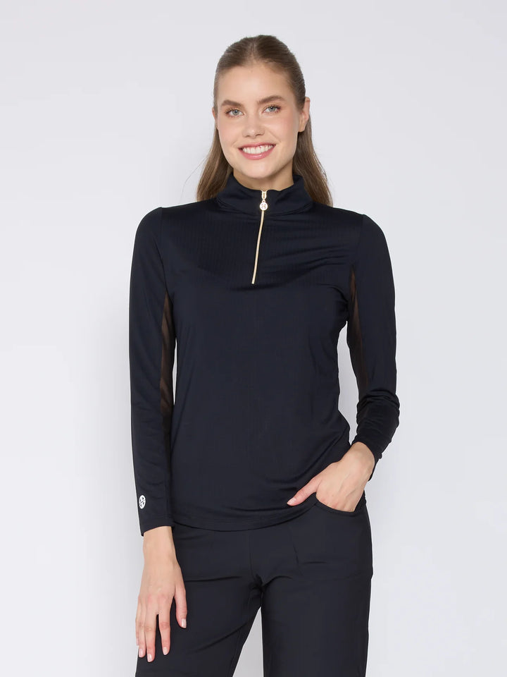 G-Lifestyle Quarter Zip Sun Protection Top - Black - Skorzie