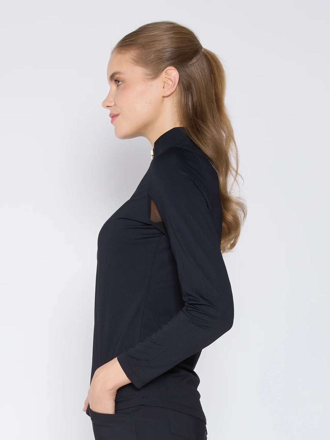 G-Lifestyle Quarter Zip Sun Protection Top - Black - Skorzie