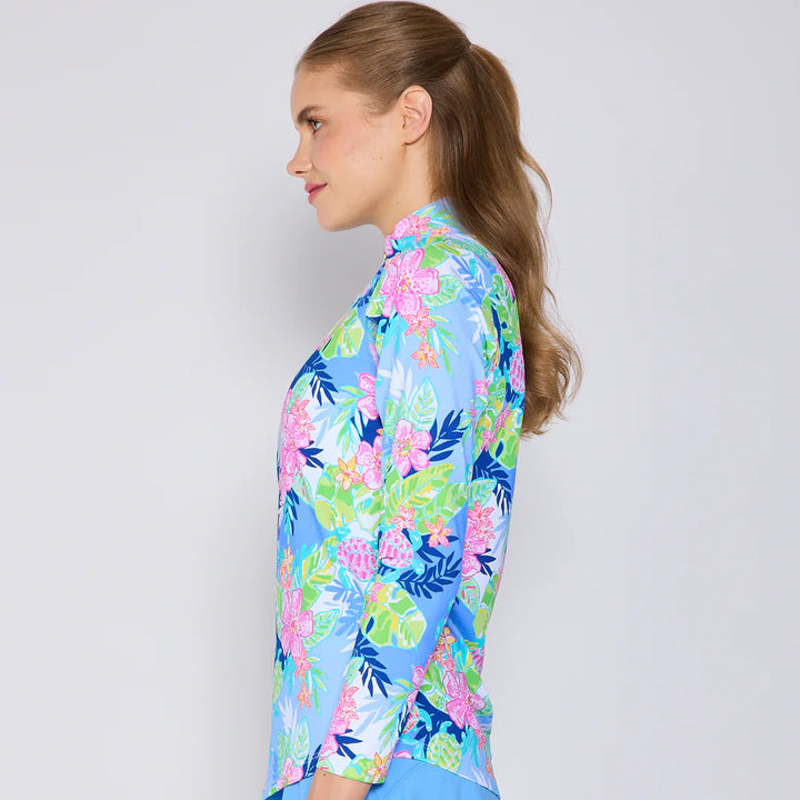 G-Lifestyle Quarter Zip Sun Protection Top - Key Largo - Skorzie