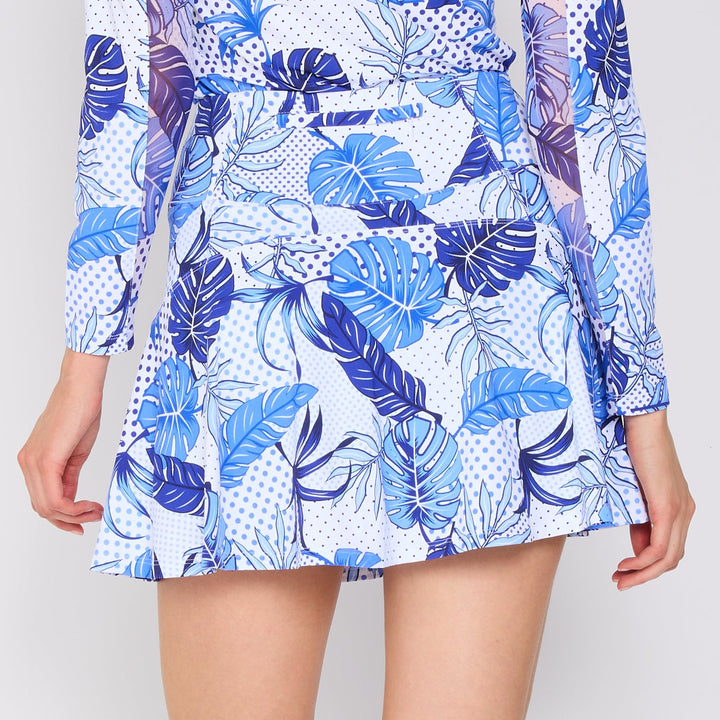 G-Lifestyle Back Yoke Ruffle Skort - Blue Oasis - Skorzie